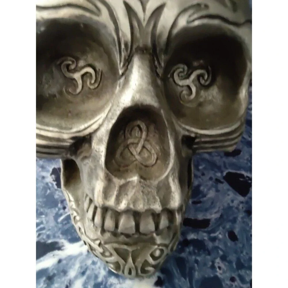 VTG A.A.D.L.P Adams Apple 1998 WUI Tribal Tattoo Skull Pewter Gothic Halloween